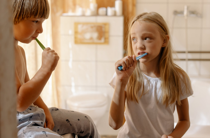 brushing teeth